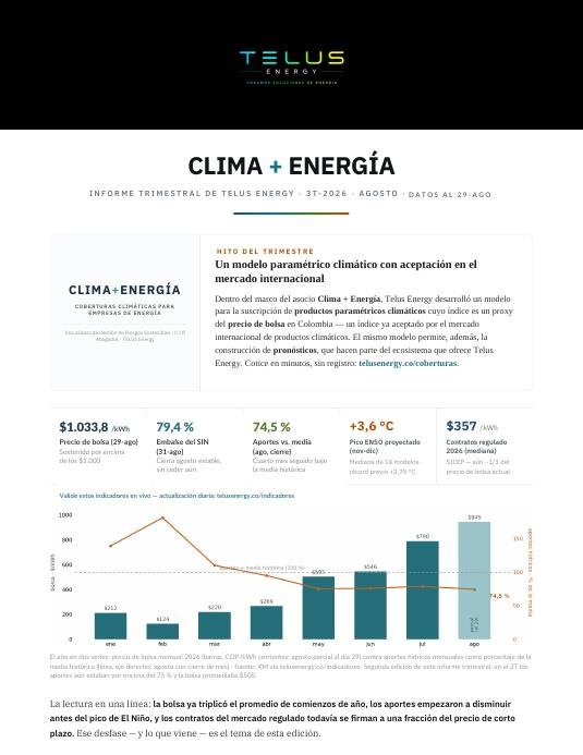 Portada Clima + Energía · Informe trimestral 3T-2026